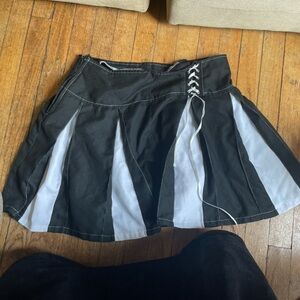 Black and White Skater Skirt